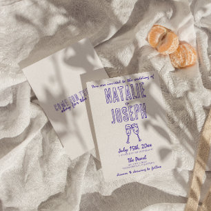 Retro Vintag Fun Einzigartige, moderne Hochzeit Einladung