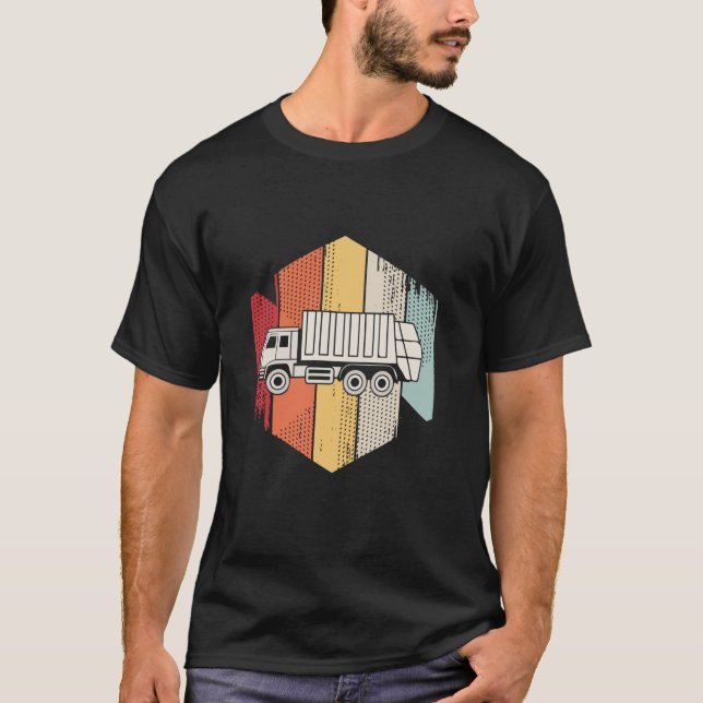 Retro Vintag Garbage Trucks Garbage Truck T-Shirt (Vorderseite)