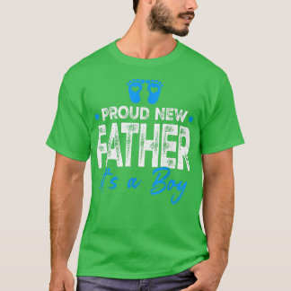 Retro Vintag Gender Reveal Proud Neuer Vater es is T-Shirt