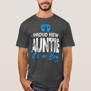 Retro Vintag Gender Reveal Proud New Auntie Es ist T-Shirt