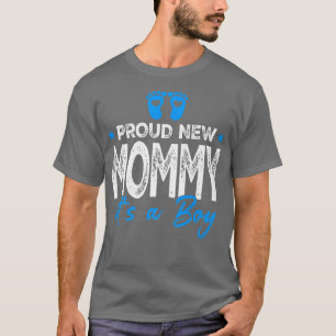 Retro Vintag Gender Reveal Proud New Mommy Es ist T-Shirt