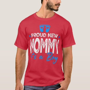Retro Vintag Gender Reveal Proud New Mommy Es ist  T-Shirt