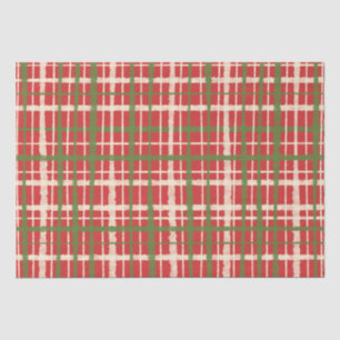 Retro Vintag gestrichen Kariertes Weihnachtsmuster Seidenpapier