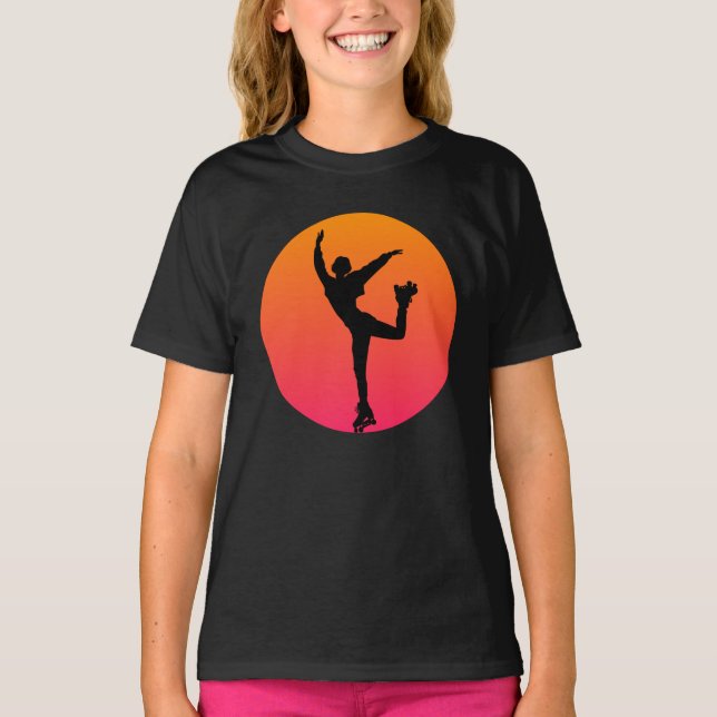 Retro Vintag Girl Skate T-Shirt (Vorderseite)