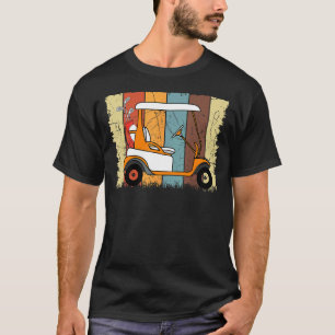 Retro Vintag Golf Cart 60's 70's Golfer Golf T-Shirt