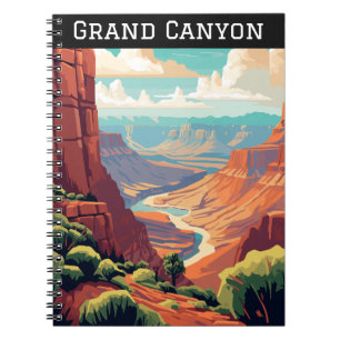 Retro Vintag Grand Canyon Nationalpark Parco delle Notizblock