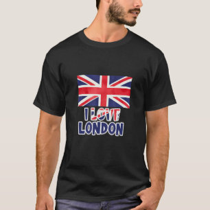 Retro Vintag Graphic I Liebe London City England S T-Shirt