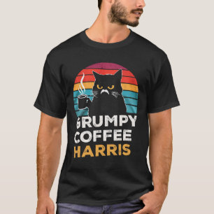 Retro Vintag Grumpy Coffee Harris T-Shirt