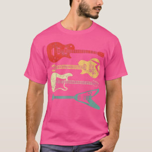 Retro Vintag Guitar Player Men Acoustic Gui T-Shirt