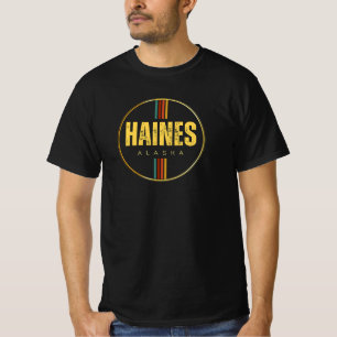 Retro Vintag Haines Place Alaska Staat 70er Groovy T-Shirt