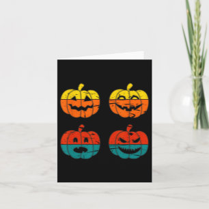 Retro Vintag Halloween Kürbislaterne Pumpkin Karte