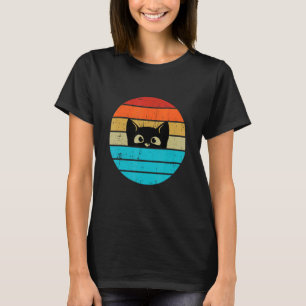 Retro Vintag Halloween Niedlich schimmernde schwar T-Shirt