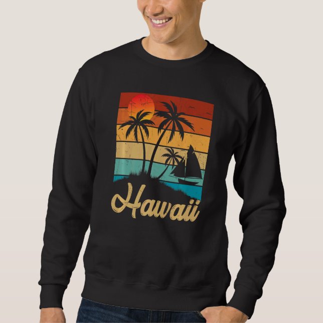 Retro Vintag Hawaii Hawaii Island Beach Summer Sweatshirt (Vorderseite)