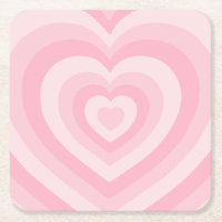 Retro Vintag Hearts Baby Pink