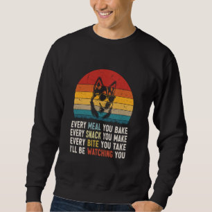 Retro Vintag Hund Funny Husky Dog Owner Lover Dog Sweatshirt