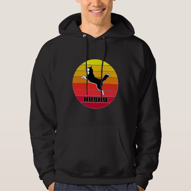 Retro Vintag Husky Hoodie (Vorderseite)