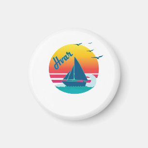 Retro Vintag Hvar Sunset, #Hvar Magnet
