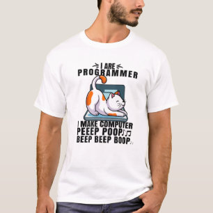 Retro Vintag I are Programmer Computer Cat Beep F T-Shirt