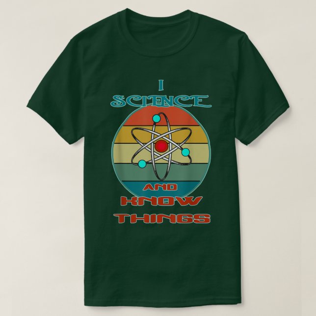 Retro-Vintag I Wissenschaft und Wissen T-Shirt (Design vorne)