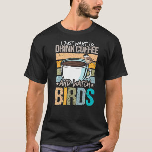 Retro Vintag ich nur Wand zu trinken Kaffee und Wa T-Shirt