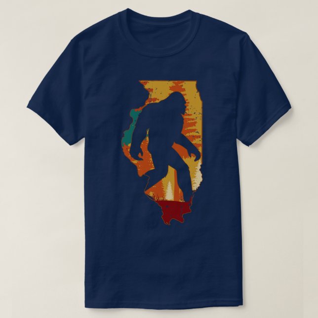 Retro Vintag Illinois T-Shirt (Design vorne)