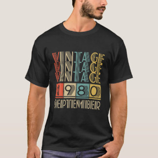 Retro Vintag im September 1980 41St Birrthday Gesc T-Shirt