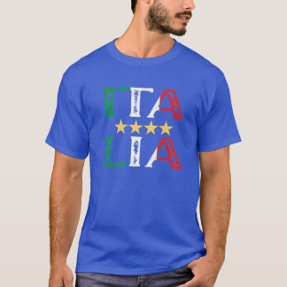 Retro Vintag Italia 2021 Italien Jersey Flag Footb T-Shirt