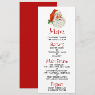 Retro Vintag Jolly Santa Claus Weihnachten Einladung