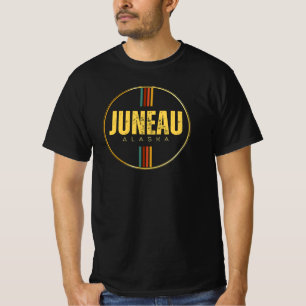 Retro Vintag Juneau City Alaska Staat 70er Groovy T-Shirt