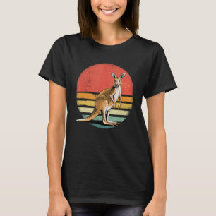 Retro Vintag Kangaroo Australien Tierzookeeper T-Shirt