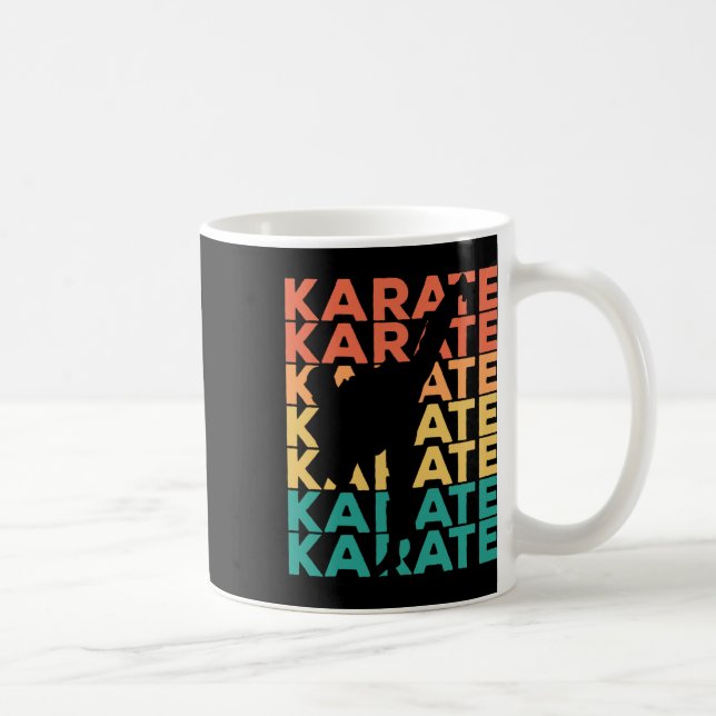 Retro Vintag Karate Geschenk für Karateka Kaffeetasse (Rechts)