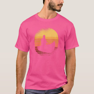 Retro Vintag Kayak Canoe Sunset Kayaking Paddling T-Shirt