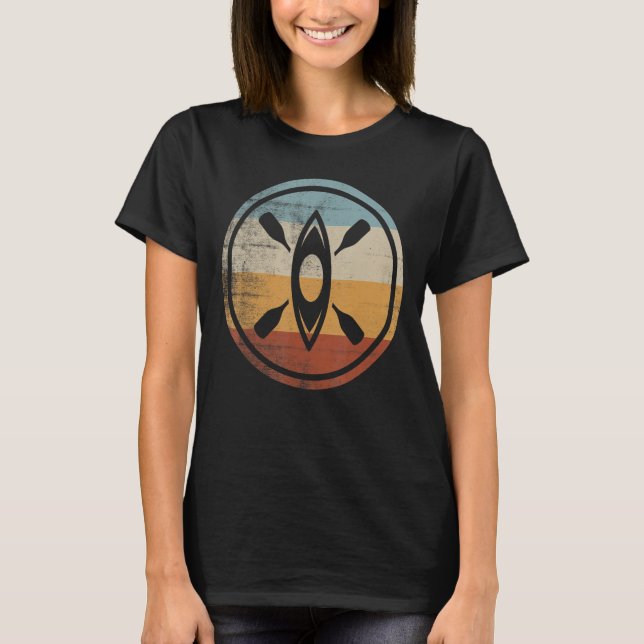 Retro Vintag Kayak Kayaking T-Shirt (Vorderseite)