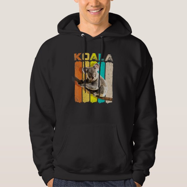 Retro Vintag Koala Koala Bear Hoodie (Vorderseite)