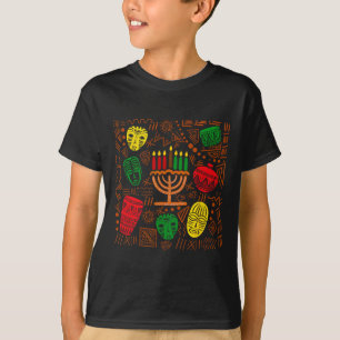 Retro Vintag Kwanzaa Heritage Afrikanische Maske K T-Shirt