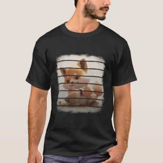 Retro Vintag lächelnd Kawaii Hund trinken Boba Mil T-Shirt