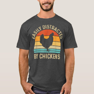 Retro Vintag leicht von Hühnern entfernt T-Shirt
