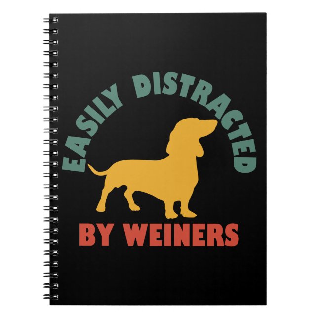 Retro Vintag leicht von Weinern abgelenkt Notizblock (Vorderseite)