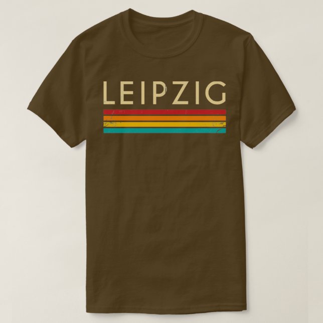 Retro Vintag Leipzig City Name Souvenir T-Shirt (Design vorne)