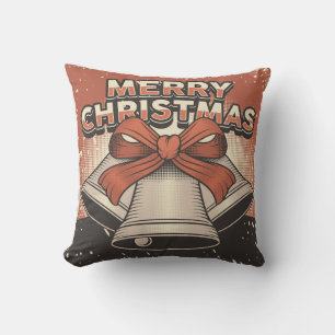 Retro Vintag Man Höhle Weihnachtsglocken Kissen