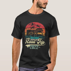 Retro Vintag Matching Family 2022 Road Trip T-Shirt
