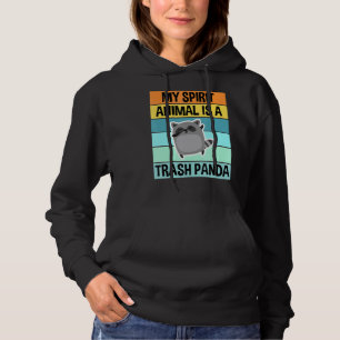 Retro Vintag, mein Geisttier ist ein Mülleimer Pan Hoodie