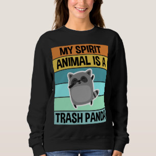 Retro Vintag, mein Geisttier ist ein Mülleimer Pan Sweatshirt