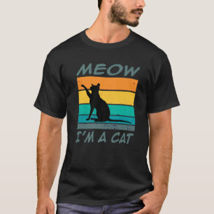 Retro Vintag Meow Ich bin eine Katze Funny Cat Kos T-Shirt