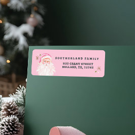 Retro Vintag Merry & Pink Wasserfarbe Weihnachtsma