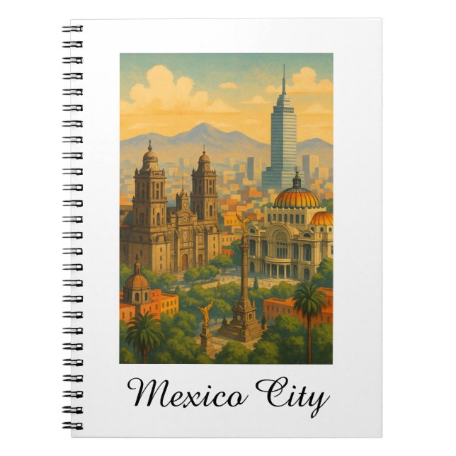 Retro Vintag Mexico City CDMX Travel Notizblock (Vorderseite)