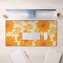 Retro Vintag Mitte Jahrhundert Orange Blume Muster