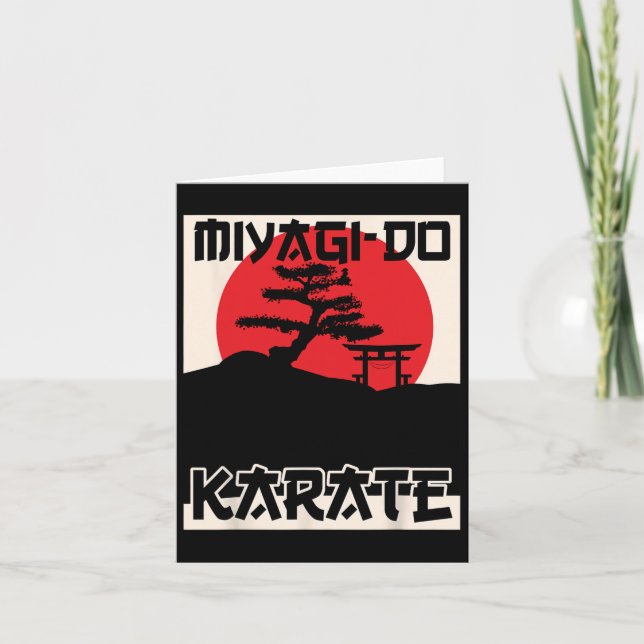 Retro Vintag Miyagi-do Karate Karte (Vorderseite)
