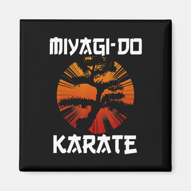 Retro Vintag Miyagi-do Karate Magnet (Vorne)