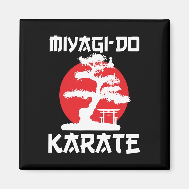 Retro Vintag Miyagi-do Karate Magnet (Vorne)